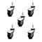 Service Caster 3 Inch Chrome Hooded Neoprene Rubber 5/16 Inch Threaded Stem Casters SCC, 5PK SCC-TS03S310-NPRB-BC-5161815-5 - alternate 4